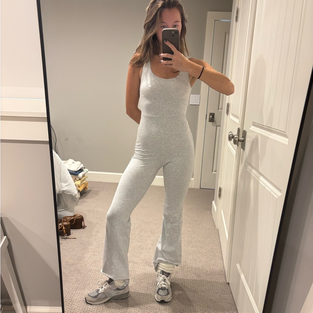 Forever 21 Light Gray Jumpsuit